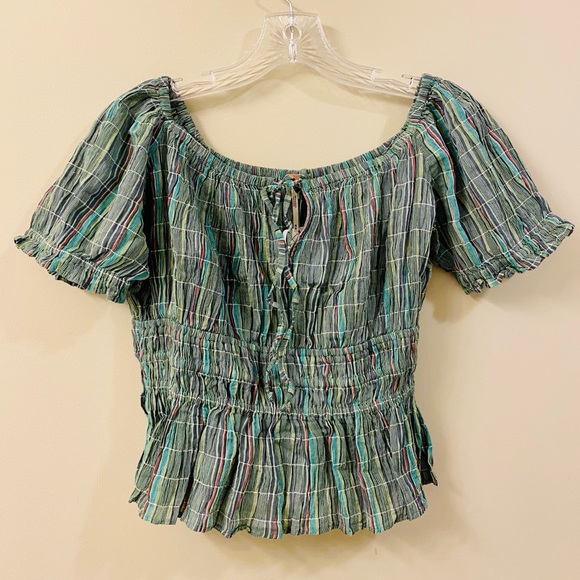 NWT Free People | Vivi Smocked Stripe Top - Picture 4 of 5